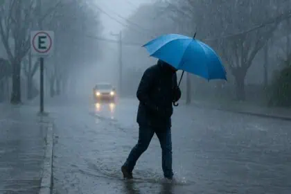 Tempo gelado e chuva intensa marcam o Sul do Brasil - Tempo gelado e chuva intensa marcam o Sul do Brasil